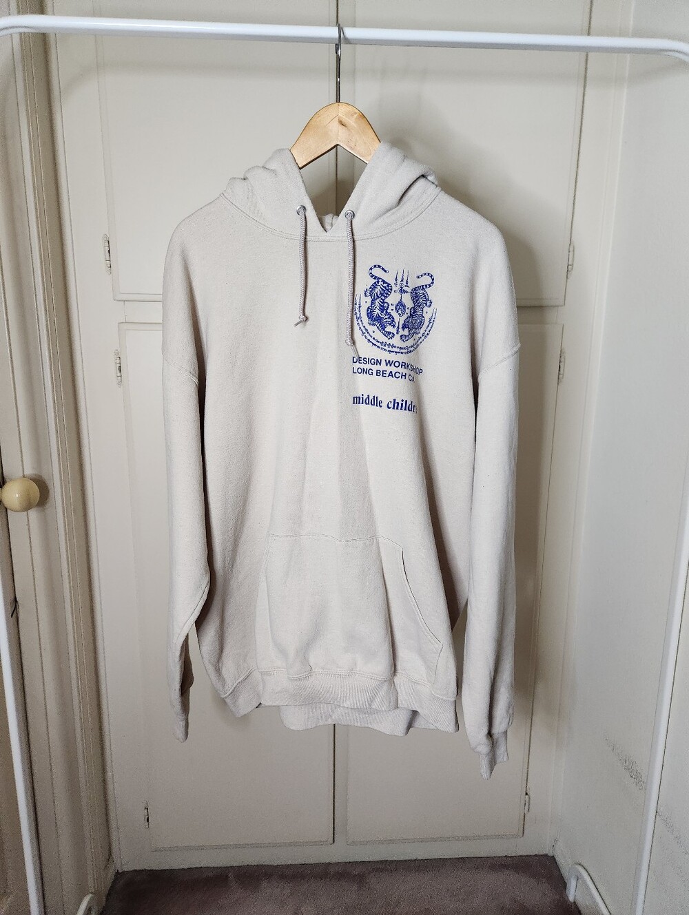Design workshop long beach CA middle children tiger print beige hoodie